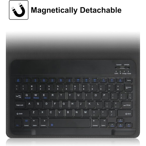 9-11" Universal Tablet Case wireless bluetooth Keyboard & Pen holder - Picture 4 of 6